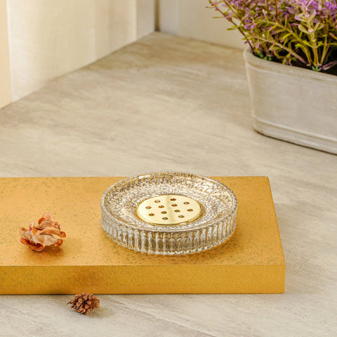 Antique Golden Shimmer Soap Dish