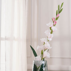 Set of 2 Light Pink Gladiolus Faux Flower Stem