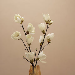 Set of 2 White Cherry Blossom Faux Flower Stem
