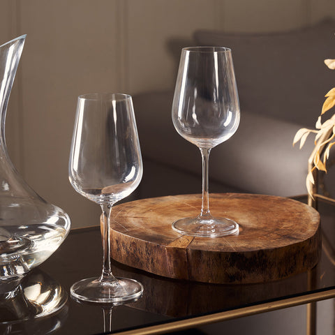 Set Of 6 Clear Strix White Wine Glass