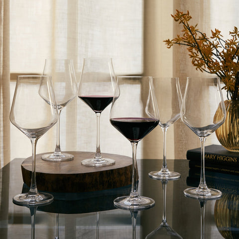 Set Of 6 Clear Alca Red Wine Glass