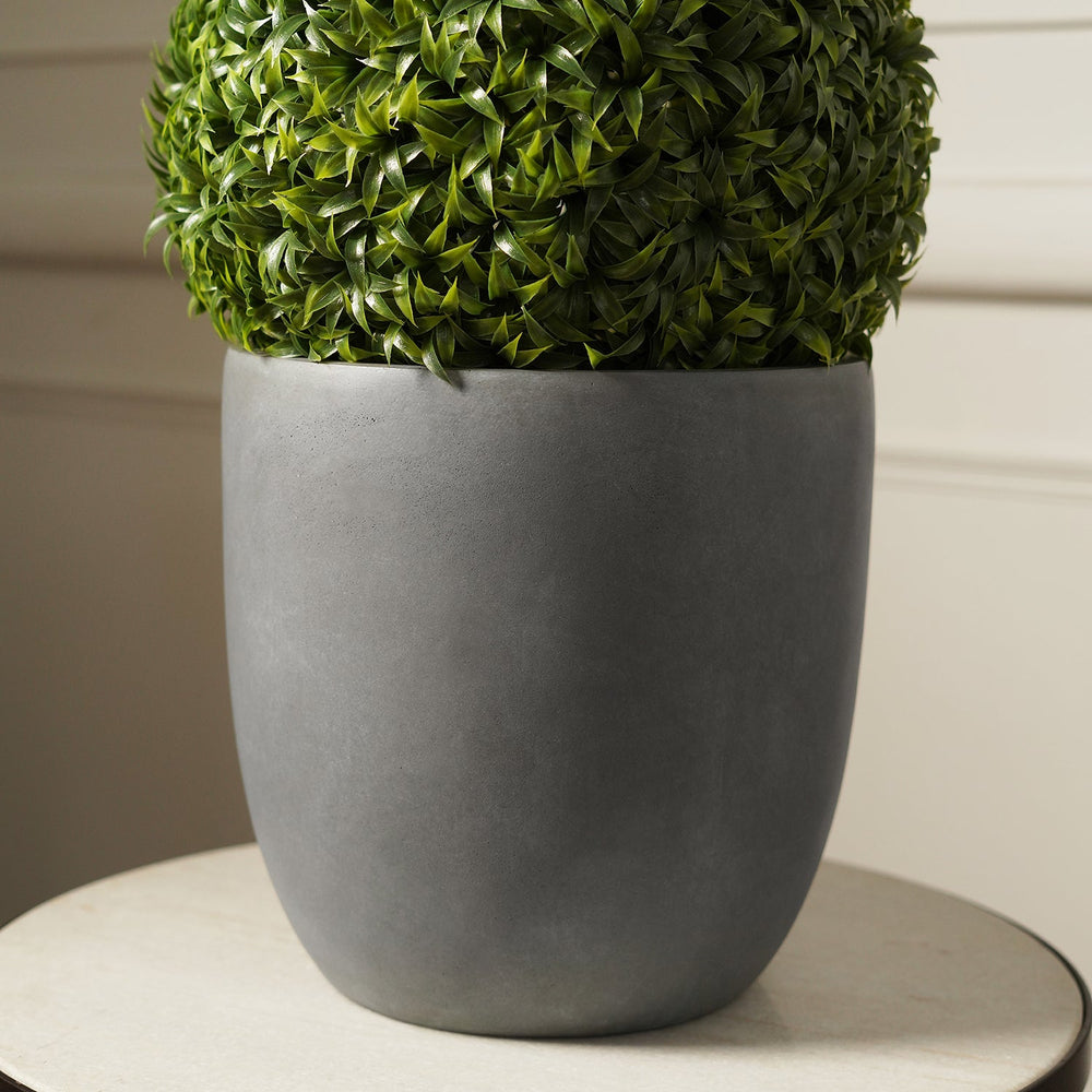 Grey Polyfibre Clay Pot Small