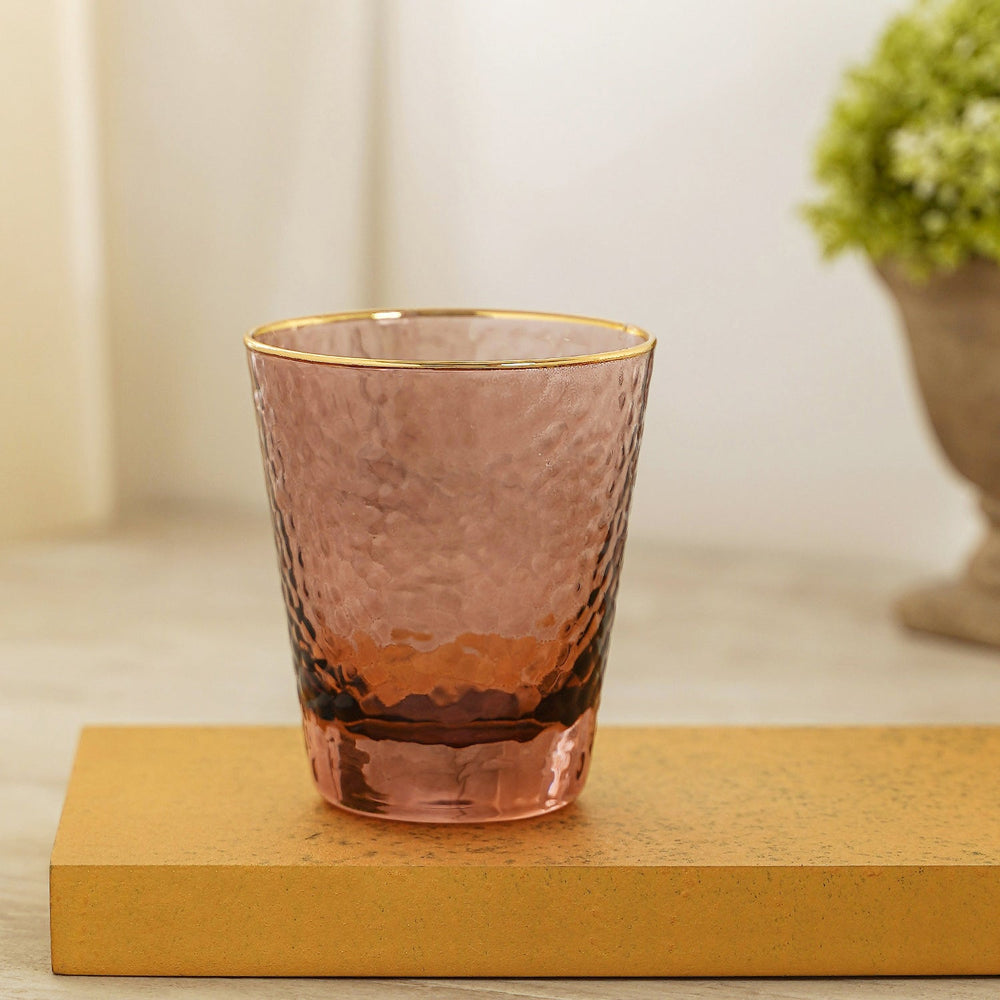 Set of 4 Iris Purple Hammered Tumbler