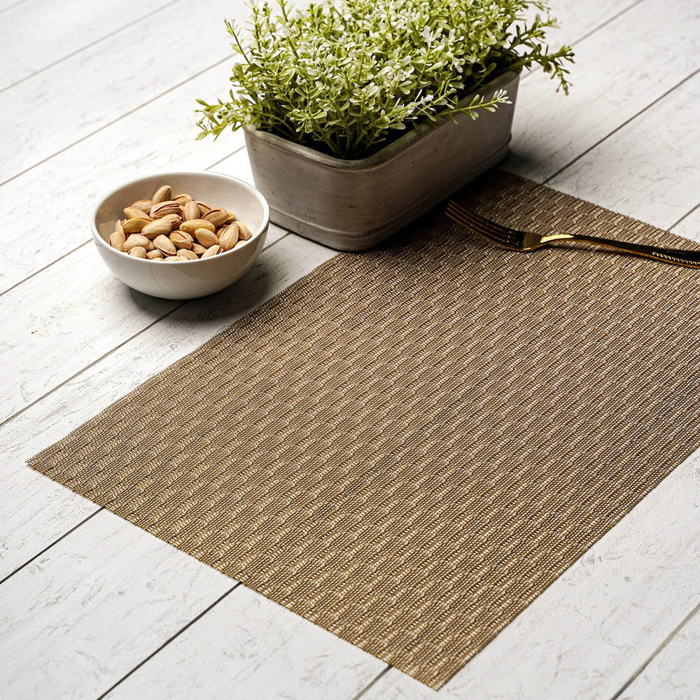 Set of 6 Golden Chequered Mesh Placemat