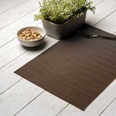 Set of 6 Brown Mesh Placemat