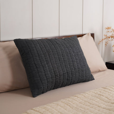 Charcoal Superfine Voile Sham