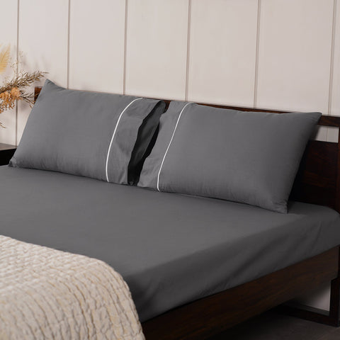 Bed Sheet piping - Grey