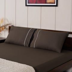 Brown Bedding Set with Bedsheet & 2 Pillow Covers