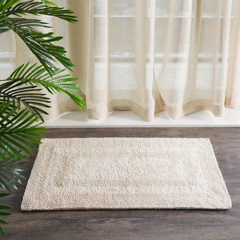 Off White Reversible Bathmat