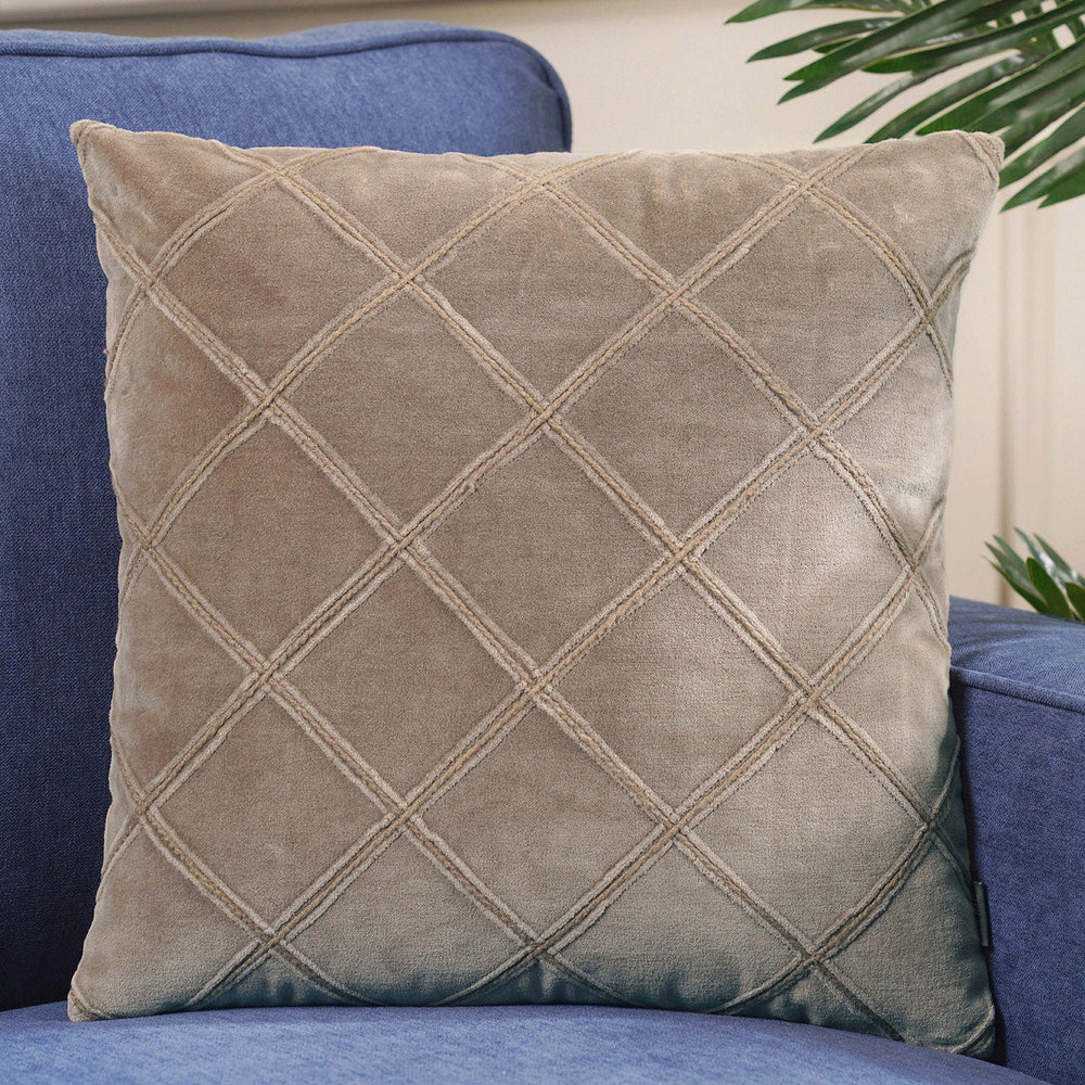 Lattice Beige Cushion Cover