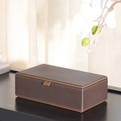 Rectangular Brown Pelle Lid Box