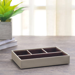 Beige Pelle 4-Part OrganizerTray