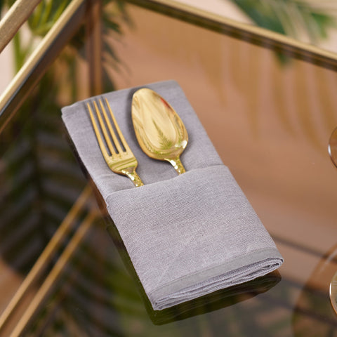 Set Of 6 Elite Grey Napkin