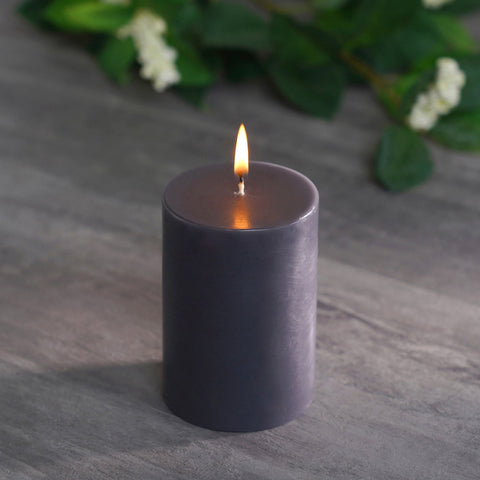 Set of 2 Charcoal Divine Pillar Candle Large
