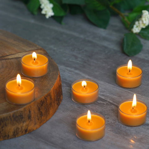 Set Of 4 Mustard Divine Acrylic Tealights Set Of 6