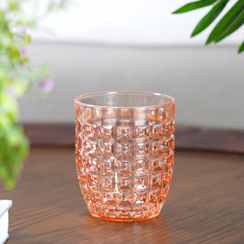 Set Of 6 Ezra Blush Glass Tumbler