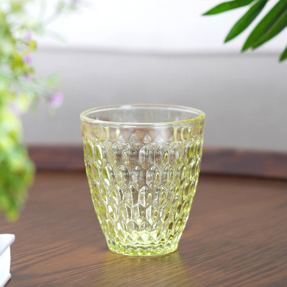 Set Of 6 Ezra Light Green Glass Tumbler