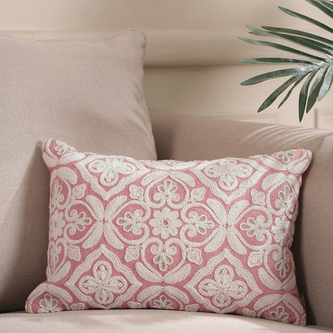 Loren pink cushion cover