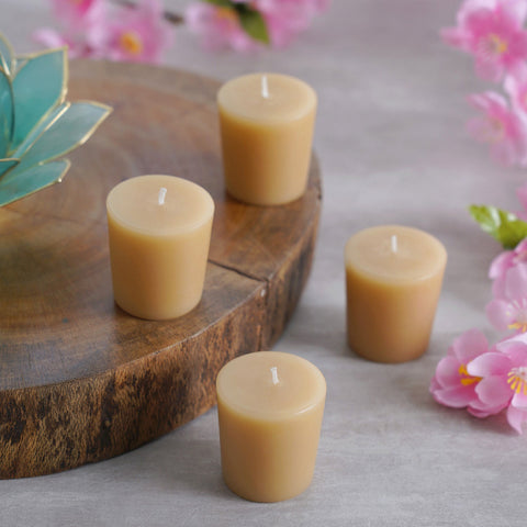 Blissful Beige Votive Candles (S-4)