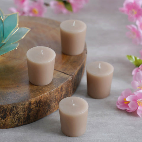 Blissful Grey Votive Candles (S-4)