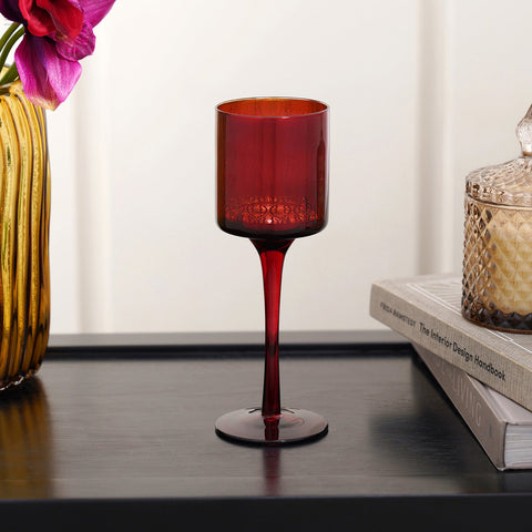 Ruby Red Small Candle Holder