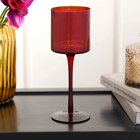 Ruby Red Large Candle Holder