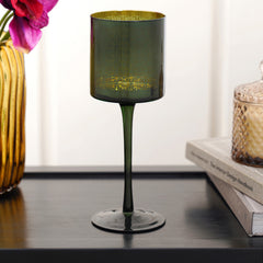 Emerald Green Candle Holder