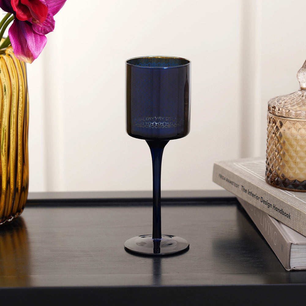 Sapphire Blue Candle Holder