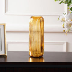Citrine Gold Textured Glass Vase
