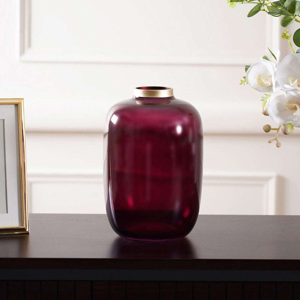 Iris Purple Glass Vase