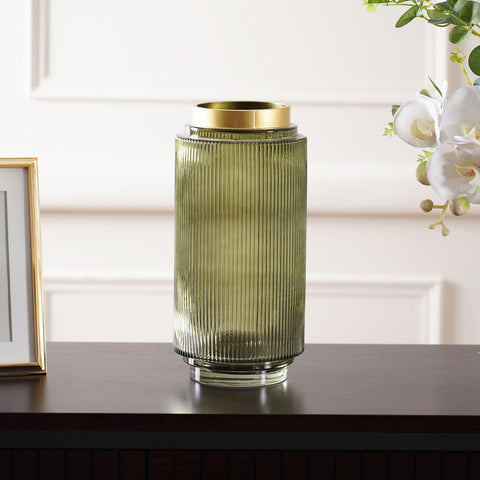 Emerald Green Glass Vase