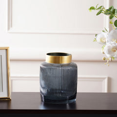 Sapphire Blue Glass Vase