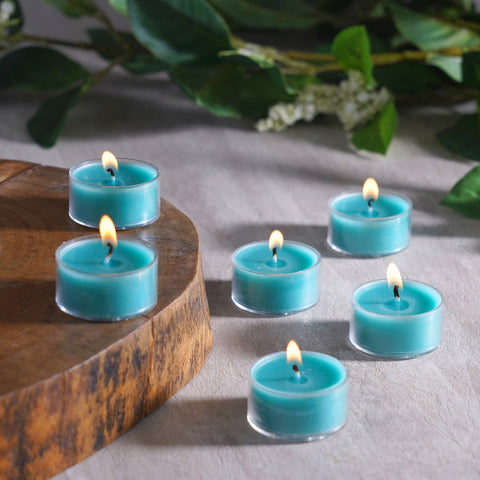 Set of 4 Summar Angel Blue T-Light Candles