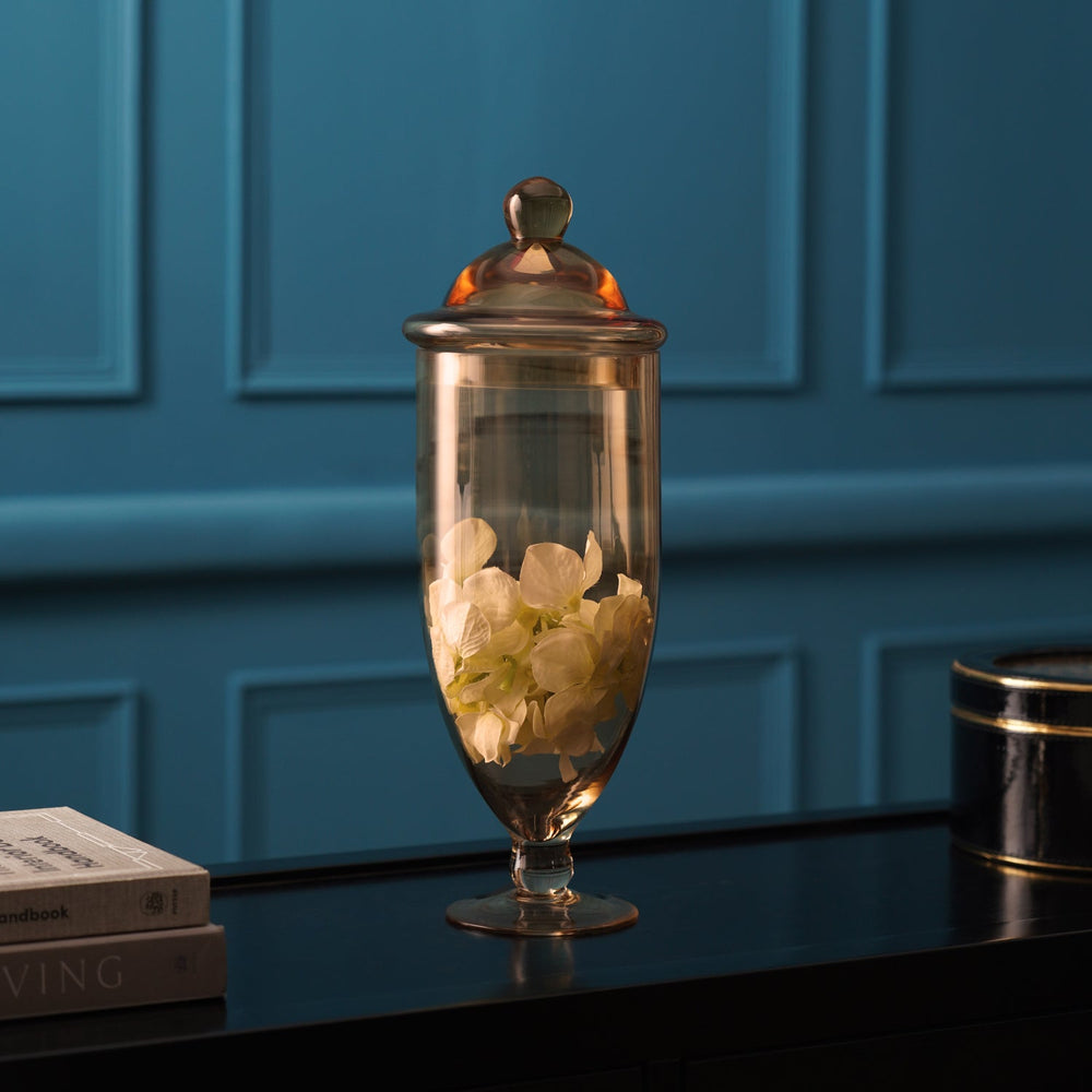 Gold Clear Glass Jar - Small