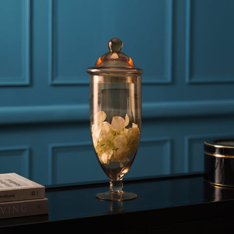 Gold Clear Glass Jar - Small