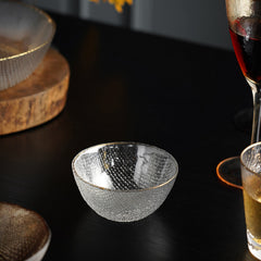 Clear Fizz Textured Glass Small Bowl