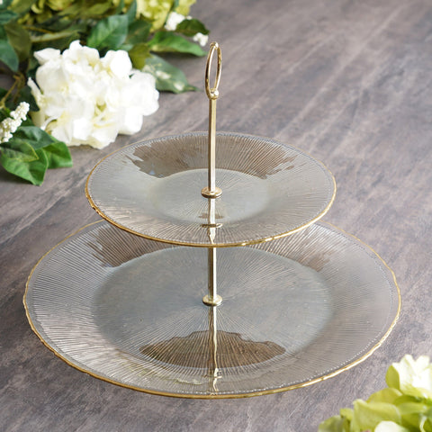 Smoke Quartz Fusion Cake Stand