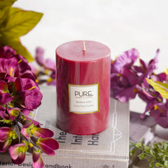 Red Serene Pillar Candle Large