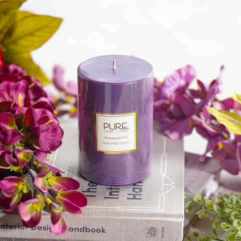 Purple Serene Pillar Candle Large