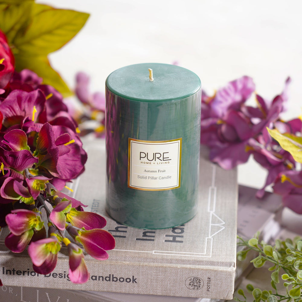 Green Serene Pillar Candle Large