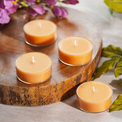 Yellow Serene Big Tea Lights (Set-4)