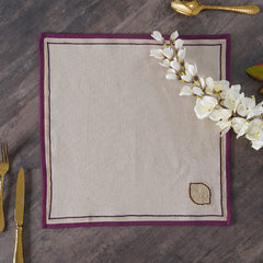 Set Of 6 Vera Purple Napkins
