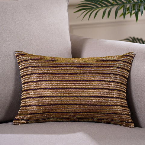 Marwa Purple Gold Cushion Cover