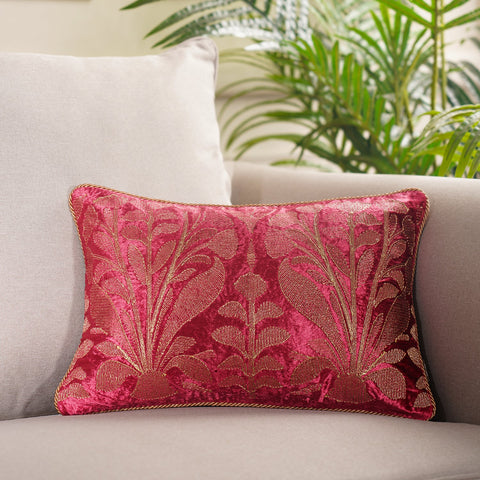 Nirvi Red Cushion Cover