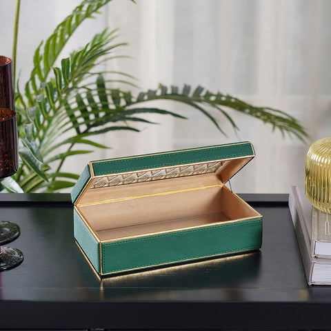 Rabia Green Gold Lid Box Small