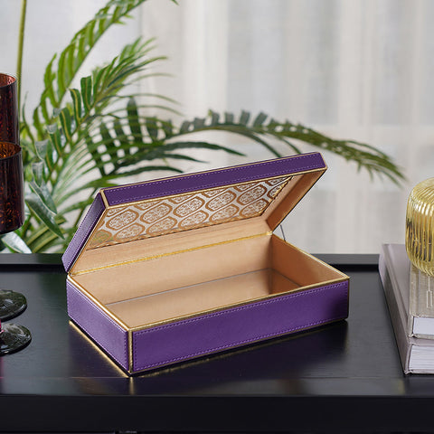 Irna Purple Gold Lid Box Large