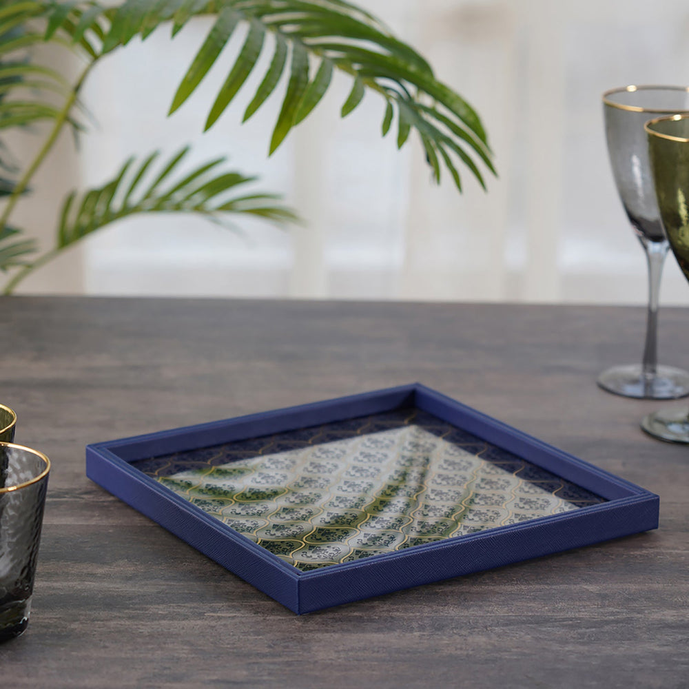 Ziya Blue Gold Tray