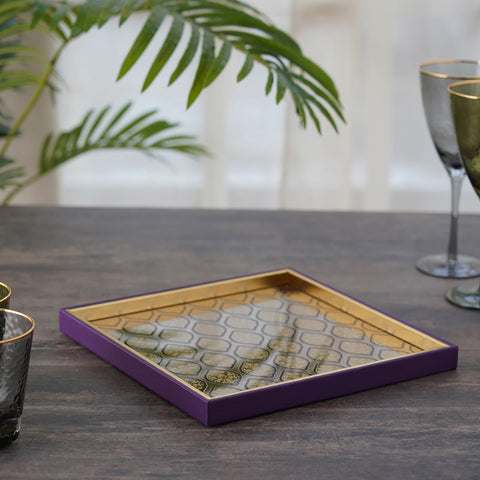 Irna Purple Gold Tray