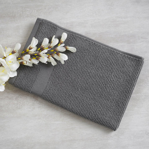 Set Of 4 Grey Prime Hand Towel