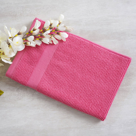 Set Of 4 Pink Prime Hand Towel
